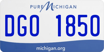 MI license plate DGO1850