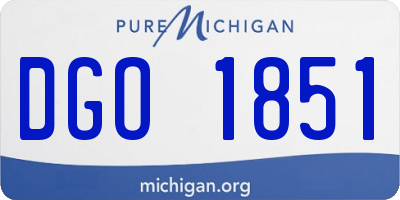 MI license plate DGO1851