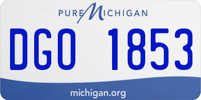 MI license plate DGO1853