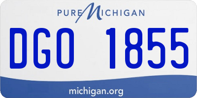 MI license plate DGO1855