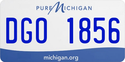 MI license plate DGO1856