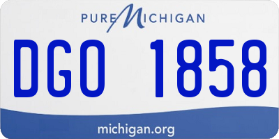 MI license plate DGO1858