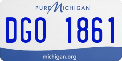 MI license plate DGO1861