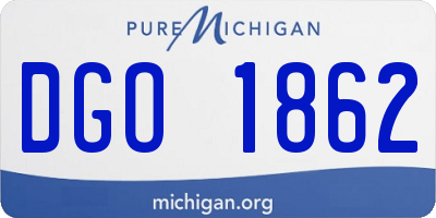 MI license plate DGO1862