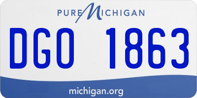 MI license plate DGO1863