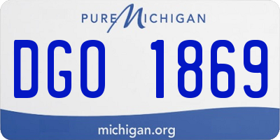 MI license plate DGO1869