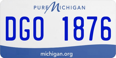 MI license plate DGO1876
