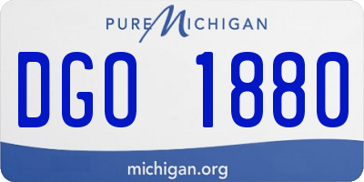 MI license plate DGO1880