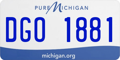 MI license plate DGO1881