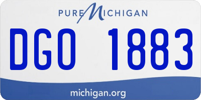 MI license plate DGO1883