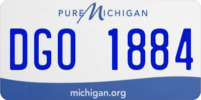 MI license plate DGO1884
