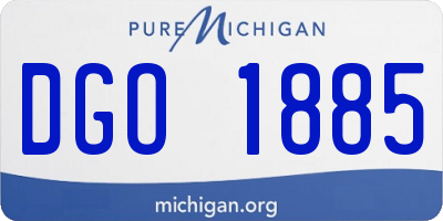 MI license plate DGO1885