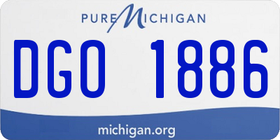 MI license plate DGO1886