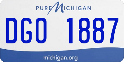 MI license plate DGO1887