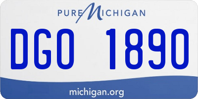 MI license plate DGO1890
