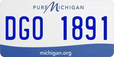MI license plate DGO1891