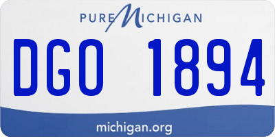 MI license plate DGO1894