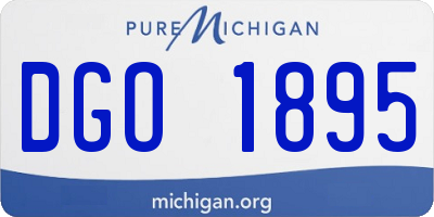 MI license plate DGO1895