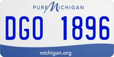 MI license plate DGO1896