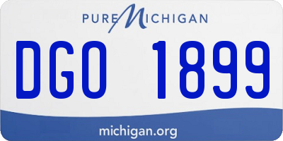 MI license plate DGO1899