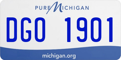 MI license plate DGO1901