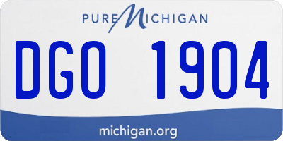 MI license plate DGO1904