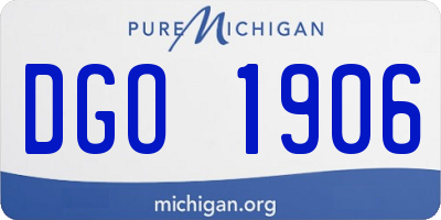 MI license plate DGO1906