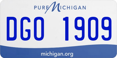 MI license plate DGO1909