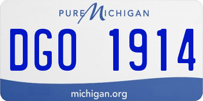 MI license plate DGO1914