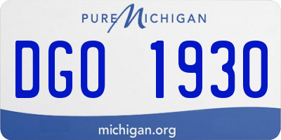 MI license plate DGO1930
