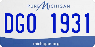 MI license plate DGO1931