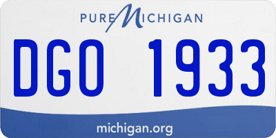 MI license plate DGO1933