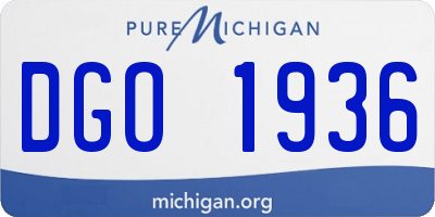 MI license plate DGO1936