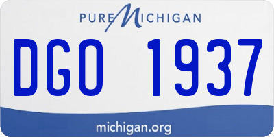 MI license plate DGO1937