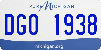 MI license plate DGO1938