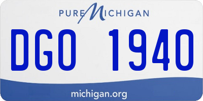 MI license plate DGO1940