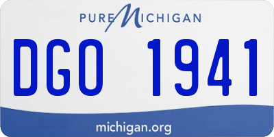 MI license plate DGO1941