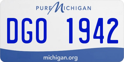MI license plate DGO1942