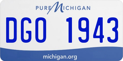 MI license plate DGO1943