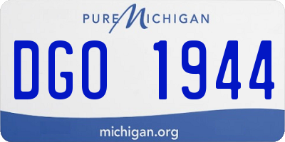MI license plate DGO1944