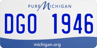MI license plate DGO1946