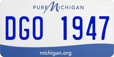 MI license plate DGO1947
