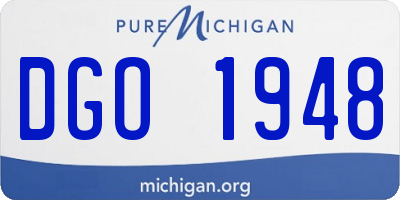 MI license plate DGO1948
