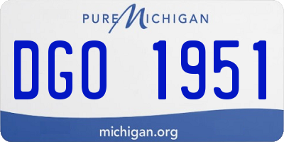 MI license plate DGO1951