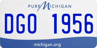 MI license plate DGO1956