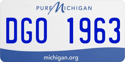 MI license plate DGO1963
