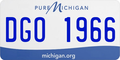 MI license plate DGO1966