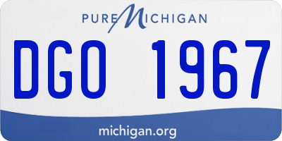 MI license plate DGO1967