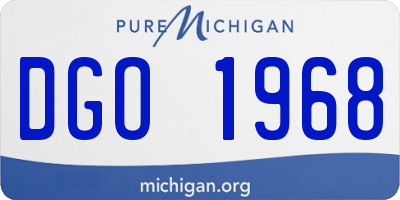 MI license plate DGO1968