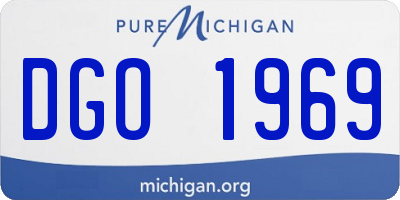 MI license plate DGO1969